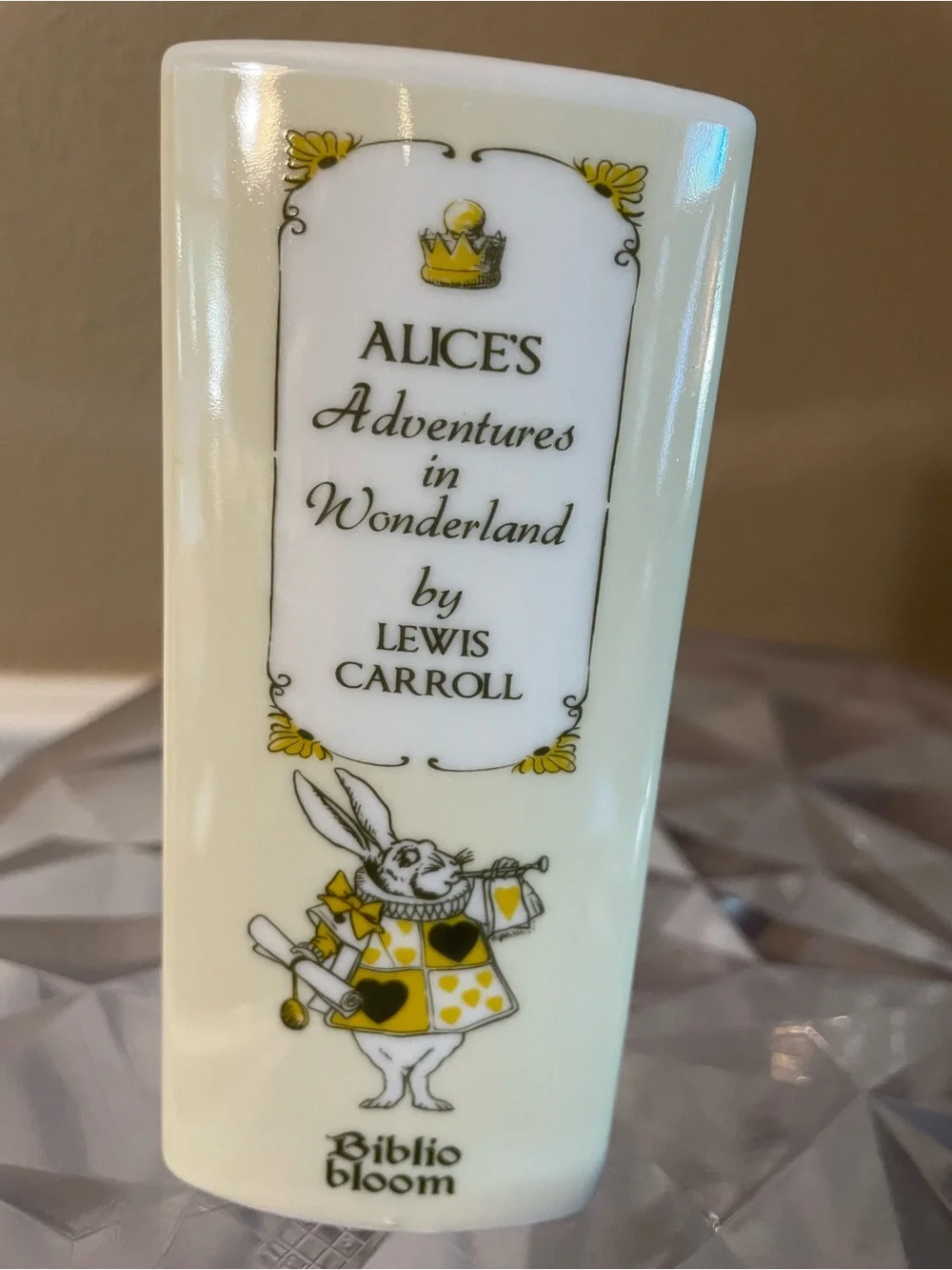 Biblio Bloom Vintage Alice Adventures In Wonderland Book Shaped Vase